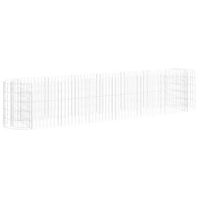 Immagine prodotto di vidaXL Gabbione letto rialzato Ferro zincato 260x50x50 cm