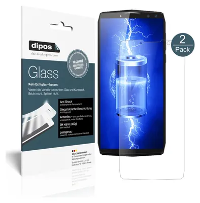 Produktbild von 2x Schutzfolie für Blackview P10000 Pro matt - Anti-Shock 9H Folie dipos Glass