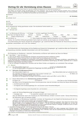 Produktbild von RNK 545/10 Mietverträge fuer Häuser 10 St. - A4