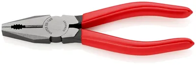 Produktbild von Knipex KombizangeKopf poliert, Griffe mit Kunststoff überzogen in 160 mm Länge - 03 01 160 SB