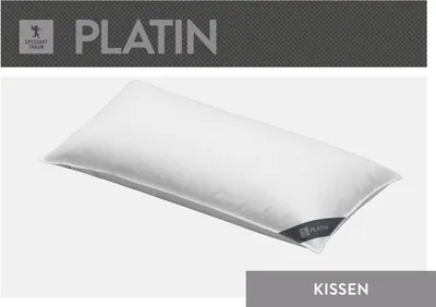 Produktbild von Spessarttraum Daunenkissen Platin Füllung: 60% Gänsedaunen/ 40% Gänsefedern Bezug: 100% Baumwolle Größe 40 x 80 cm