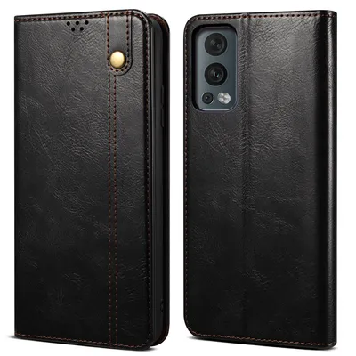Obrázek produktu pro Pouzdro pro OnePlus Nord 2 5G, kožené flip pouzdro peněženka s funkcí stojánku černé