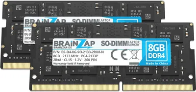 Obrázok produktu pre BRAINZAP 16 GB DDR4 RAM SO-DIMM PC4-2133P 2Rx8 2133 MHz 1,2 V CL15 Pamäť pre notebooky (2x 8 GB)