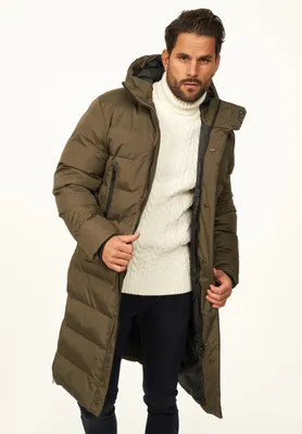 Produktbild von OneRedox Herren Parka mit Kapuze als Winterjacke - Langer Steppmantel Herren warme Pufferjacke Steppjacke - Langer Wintermantel
