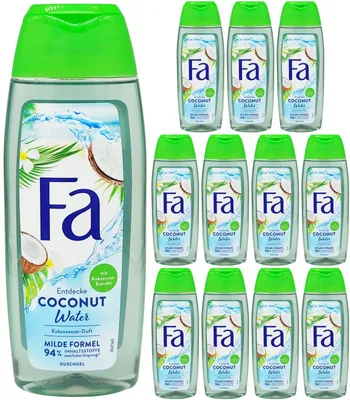 Produktbild von 12x Fa Duschgel COCONUT WATER 250ml Kokosnuss-Extrakt Duft exotische Formel