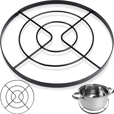 Image de Orion Dessous-de-plat Dessous-de-plat pour casseroles, poêles ou théières en métal noir 23 cm