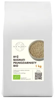 RYŻ BASMATI PEŁNOZIARNISTY BIO 1 kg - THE PLANET