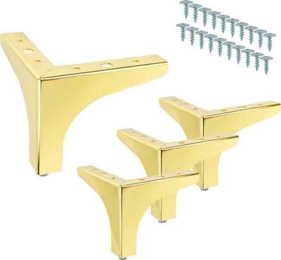 Produktbild von Möbelbeine Gold für Kommoden und Schränke im Loft-Stil 10 cm mit Montageschrauben 4 Stück