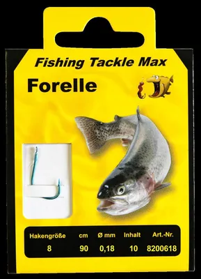 Produktbild von FTM Haken gebunden Forelle 90cm - 10 Forellenhaken, Hakengröße/Schnurdurchmesser:Gr. 8 / 0.18mm