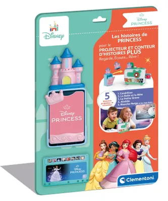 Image de Clementoni | Disney – Les histoires des princesses pour les enfants à partir de 2 ans | Recharge pour le projecteur « Conteur Plus » | 5 histoires racontées et projetées | Château avec figurine inclus | Disney