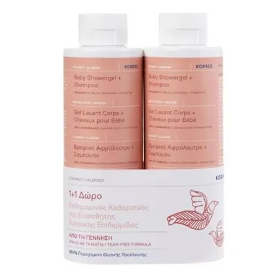 Produktbild von Korres Baby Kokosnuss & Mandel Duschgel - Shampoo 250 ml 1 + 1 gratis