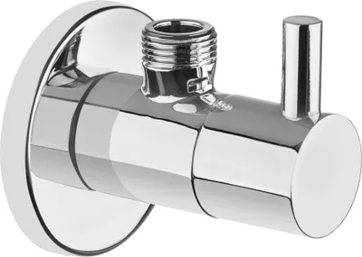 Immagine prodotto di Design Valvola angolare decorativa con testa in Vetroceramica, rotonda con filtro 1/2" - 3/8"