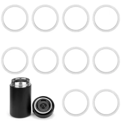 Productafbeelding van Siliconen afdichtingen - 10 stuks voor voedselglazen - Geschikt voor 473 ml - Wit