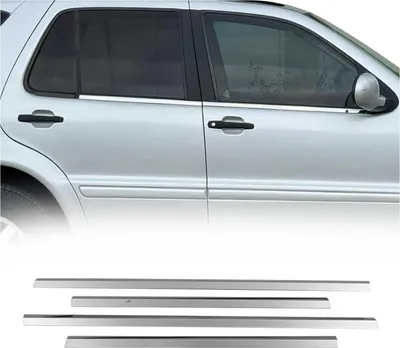 Zdjęcie produktu dla Listwy okienne Listwy ozdobne do Mercedes ML W163 1998-2005 Stal nierdzewna Chrom 4 szt.