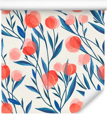 Produktbild von 10m VLIES TAPETE Rolle Blumen Blätter Stängel Wiese Natur Pflanzen XXL