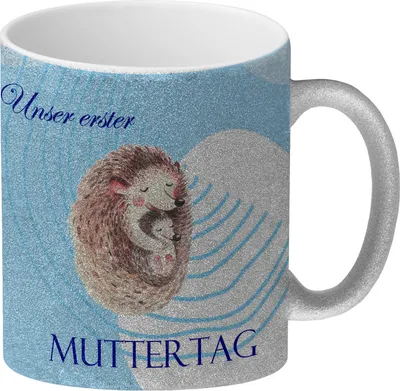 Produktbild von Unser erster Muttertag Glitzer-Kaffeebecher
