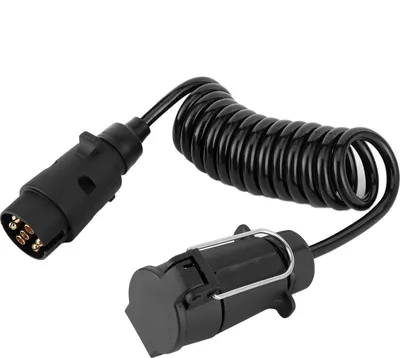 Image de 2m de câble à ressort 7Pin remorque prise adaptateur -connexion de câblage pour caravane