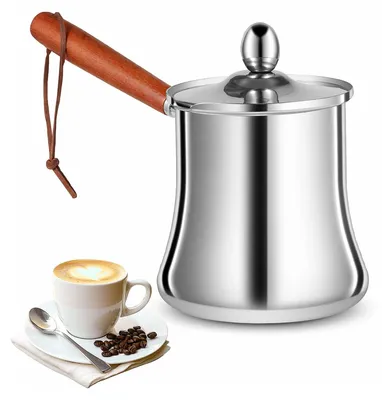 Türkische Kaffeekanne Edelstahl 720 ml für Mokka & Tee