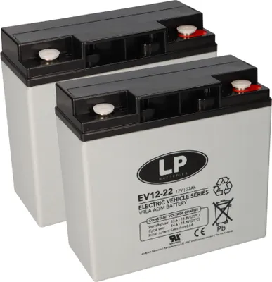 Immagine prodotto di GreenStreet batteria di ricambio scooter elettrico 2 batterie 12V 22Ah