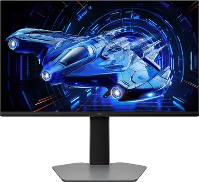 Produktbild von Gaming-Monitor TCL 25G64 QD-Mini-LED, 25", Full HD (1920 x 1080), 300 Hz, 1 ms, AMD FreeSync™ Premium, G-Sync-kompatibel, HDR600, 2x HDMI, DisplayPort, Audiobuchse, drehbar, schwarz/grau