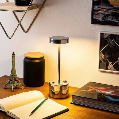 Image de Opviq, Keyf - 13394, lampe de table, CORPS METALLIQUE, chrome, 9 x 9 x 28 cm