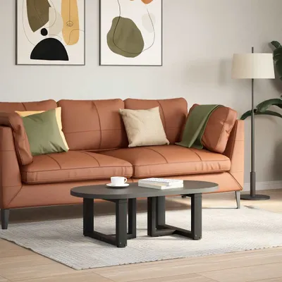 Immagine prodotto di Gambe per Tavolino da Caffè a Forma di T 2 pz Nere 50x25x(30-31) cm Acciaio