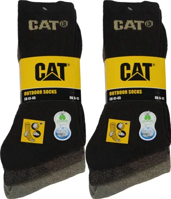 Produktbild von Caterpillar 6 Paar Socken / Arbeitssocken Feuchtigkeitskontrolle Baumwolle Braun41-45