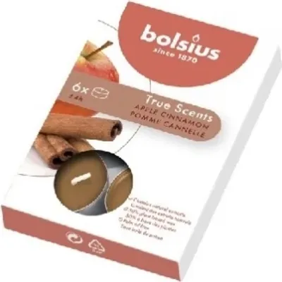 Zdjęcie produktu dla Bolsius Podgrzewacze zapach Jabłka i Cynamonu 4-godzinne