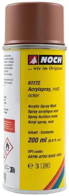 Produktbild von NOCH Acrylspray, matt, ocker für Modellbau Landschaften, 200 ml ideal für Mauern, Felsen, Grundierung und mehr