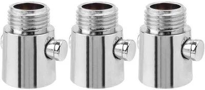 Produktbild von Dusche-Flow-Control-Ventil mit 3 Stücken - Adapter für Duschkop - Wasserbesparender Chormetall-Ausführung - G1/2-Zoll-Verbindung - Wasserregulierung