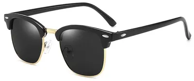 Schwarz-goldene Vintage Sonnenbrille