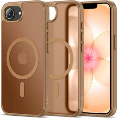 Immagine prodotto di Custodia per iPhone 17e / 16e, Tech-Protect BasicMag con MagSafe, color fumo opaco con cornice marrone