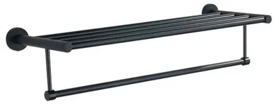 Productafbeelding van Aqualine SAMBA handdoekrek met rek, zwart