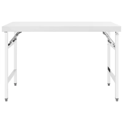 Immagine prodotto di Tavolo da Lavoro Cucina Pieghevole 120x60x80 cm in Acciaio Inox