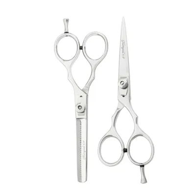 Produktbild von Friseurscheren-Set, Schneideschere, Effilierschere, Barbet-Set, 14 cm Edelstahl