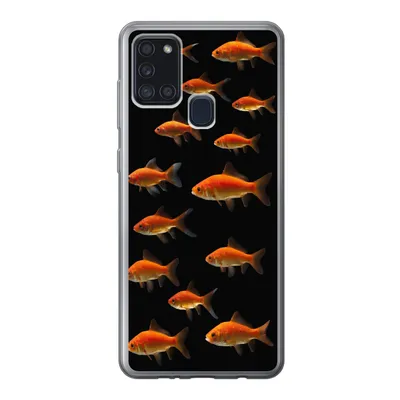 Produktbild von MuchoWow® Handyhülle Schutzhülle Hülle für Samsung Galaxy A21s Goldfisch - Tiere - Schwarz Silikon Softcase Handy Hülle - Hartschale