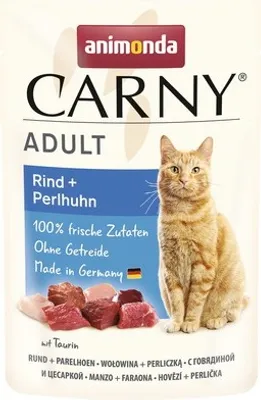 Zdjęcie produktu dla Mokra karma dla kotów animonda Carny Adult Wołowina & Perliczka 85 g
