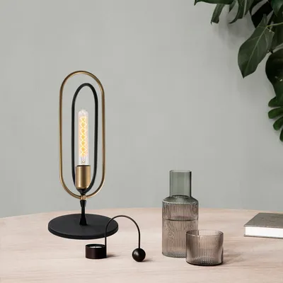 Image de Opviq, Cerco- Cerco OPV, noir,or, lampes de bureau, 15 x 15 cm, corps en métal