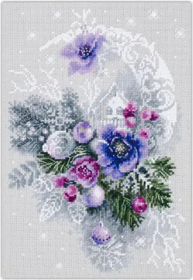 Obrázek produktu pro Sada pro výšivku křížkem "Zimní večer", značka Magic Needle, edice Zweigart, rozměry 18x27 cm, pro vlastní tvorbu