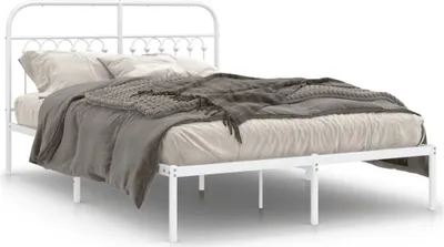 Obrázok produktu pre vidaXL Detská posteľ s čelom kovová biela 140x190 cm
