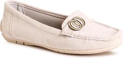 Produktbild von topschuhe24 2778 Damen Velours Mokassins Komfort Slipper, Farbe:Beige, Größe:41 EU