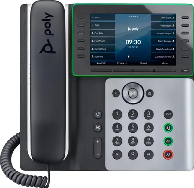 Immagine prodotto di Telefono IP Poly Edge E550 e compatibile con PoE, telefono IP, nero, cornetta con filo, 12 linee, IPS, 12,7 cm (5")