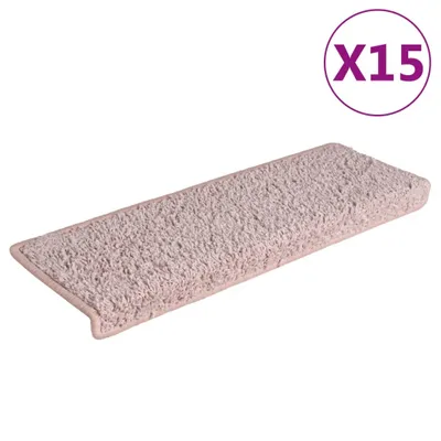 Image de vidaXL Tapis de sol 15 pièces 65 x 21 x 4 cm rose clair Bord rectangulaire