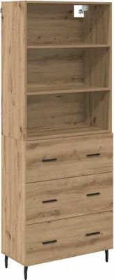Image de Haut Armoire avec tiroir Chêne artisanal 69,5 x 34 x 180 cm