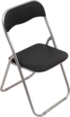 Produktbild von Klappstuhl Dgraf, Platzsparender Stuhl, Gästestuhl, Besprechungssitz aus , 43x47h80 cm, Schwarz