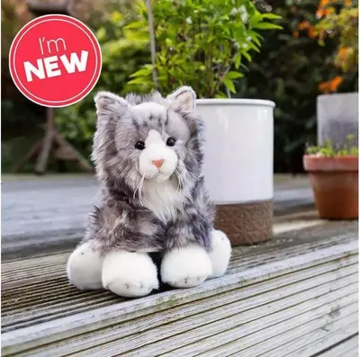 Image de Chat gris Animigos en peluche