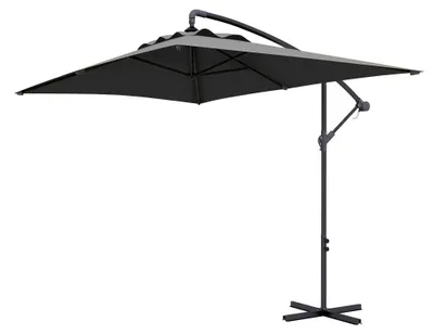Immagine prodotto di Ombrellone da Giardino Decentrato con Base a Croce e Apertura a Manovella 294x193cm Grigio