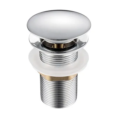 Image de Garniture de vidage pour lavabo escamotable, tout en cuivre, anti-débordement, vidage rapide, résistante à la corrosion, facile à installer, grand couvercle