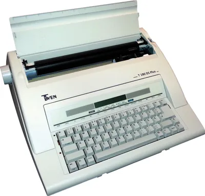 Produktbild von TWEN Schreibmaschine T 180DS Plus 583 mit Display portable weiß