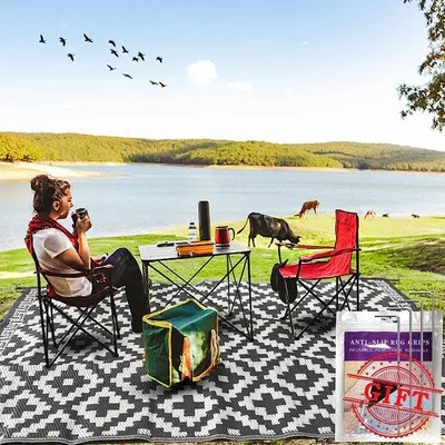 Image de Tapis d'extérieur - Tapis de jardin - Tapis d'extérieur - Réversible